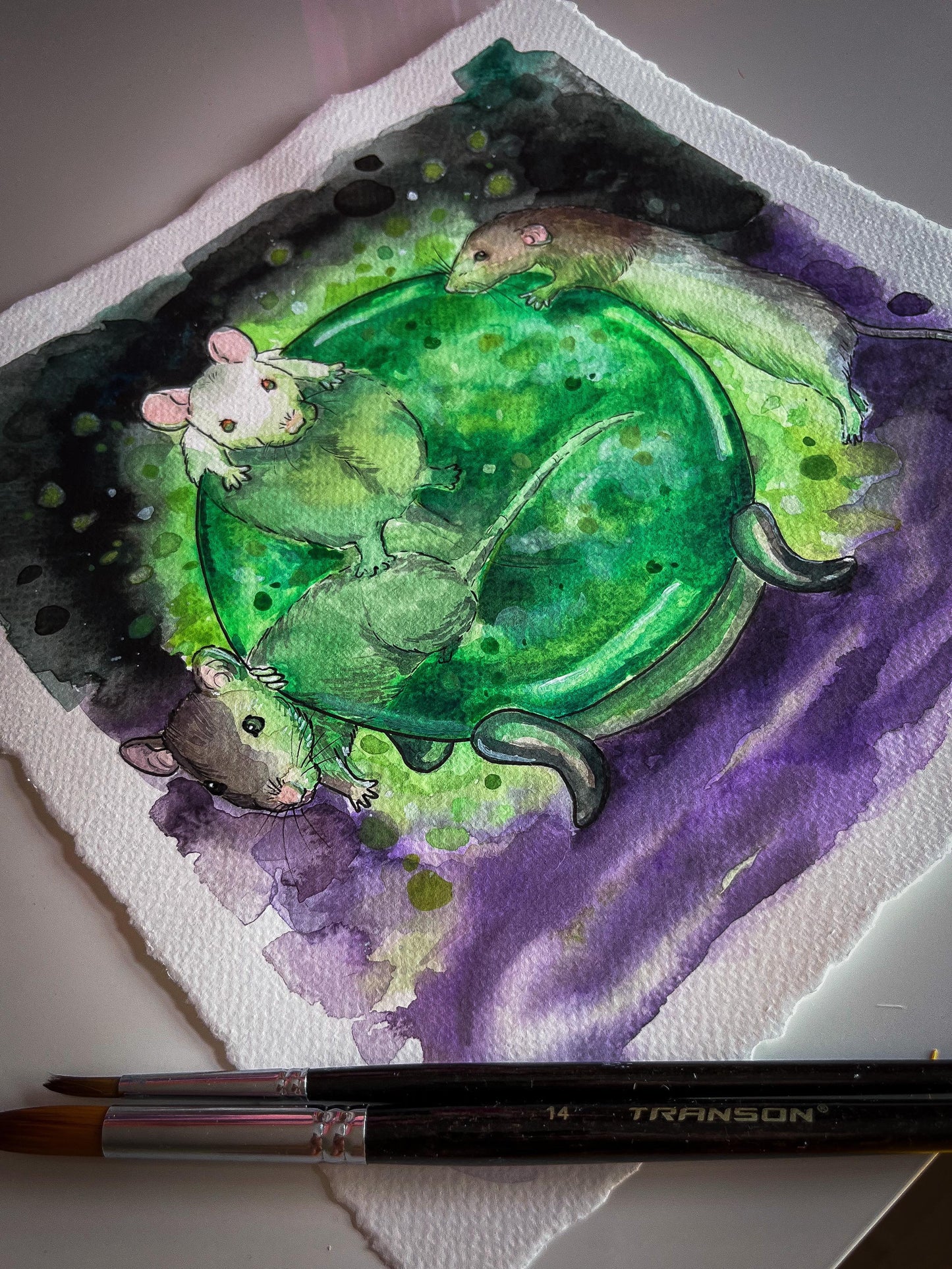 Rats and Crystal Ball Painting - Lock, Shock and Barrel