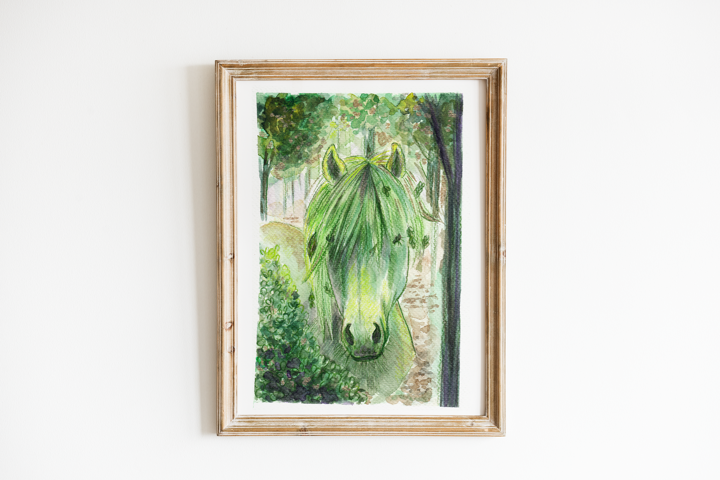 Clover - Green Forest Horse Art Print