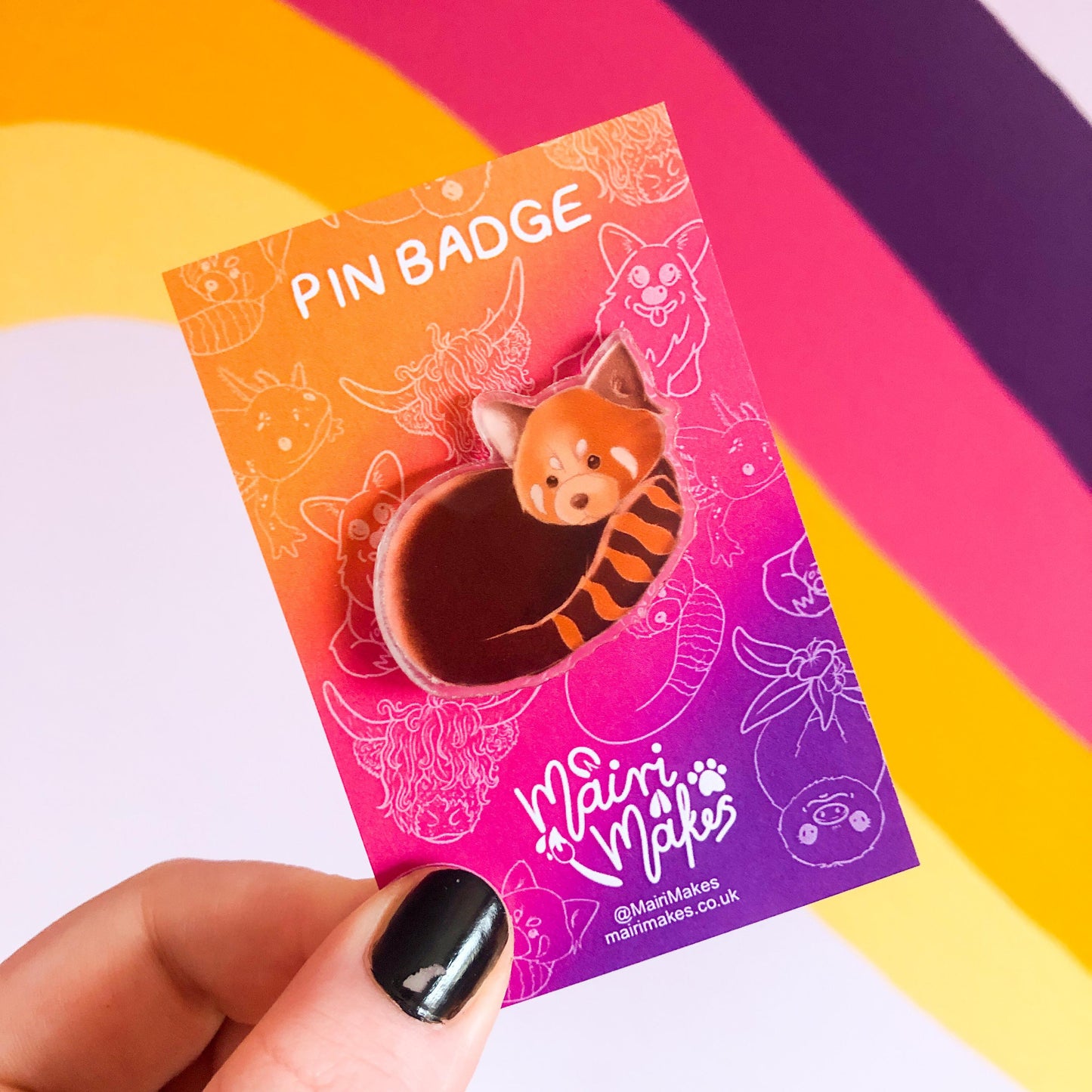 Red Panda Pin Badge