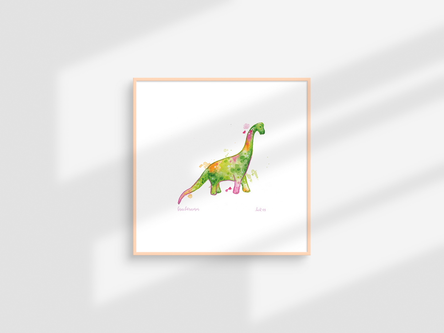 Brachiosaurus Watercolour Art Print