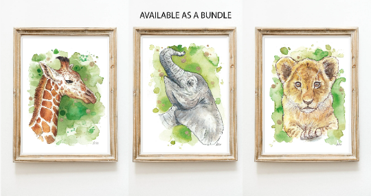 Baby Elephant Art Print