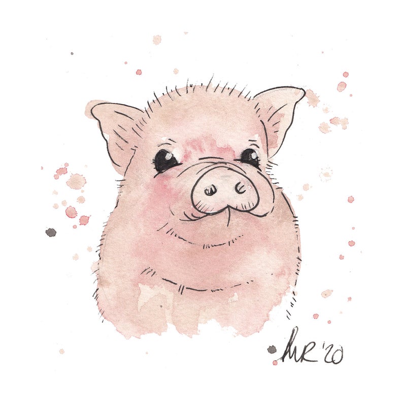 Cute Piglet Art Print