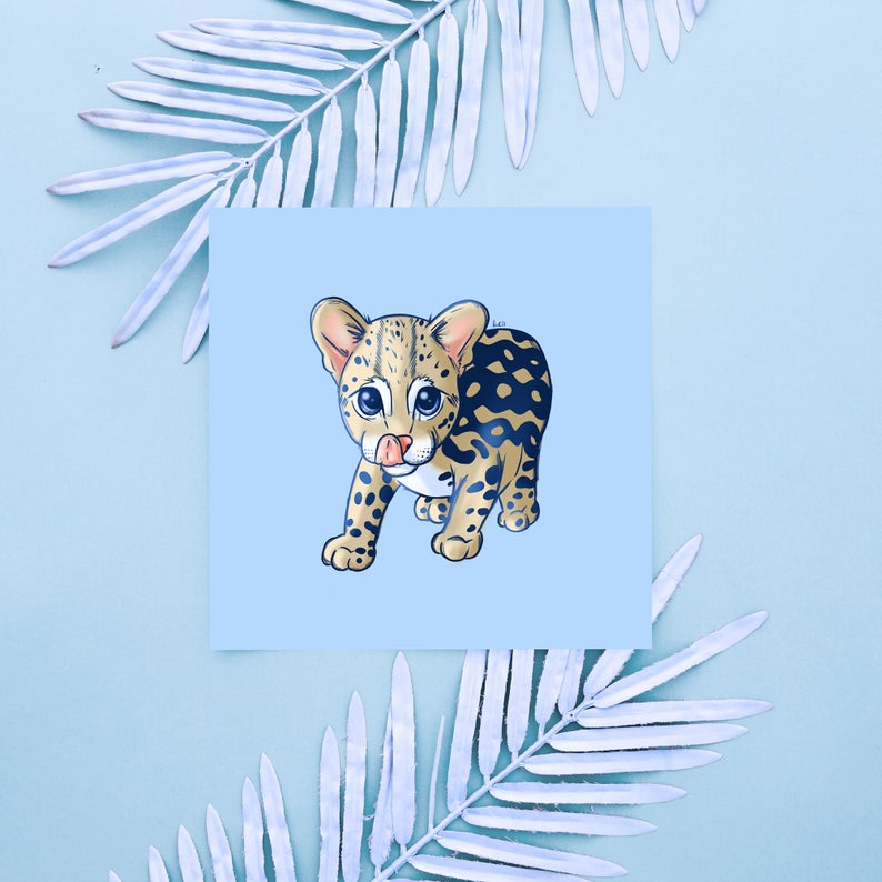 Baby Ocelot Art Print