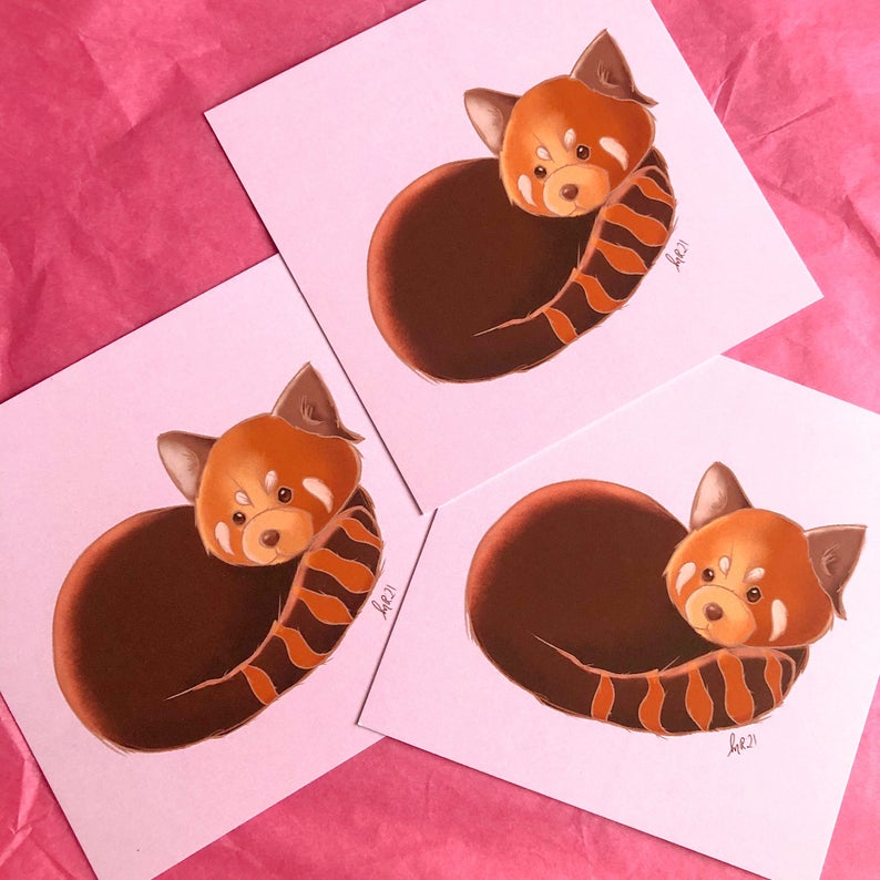 Baby Red Panda Art Print