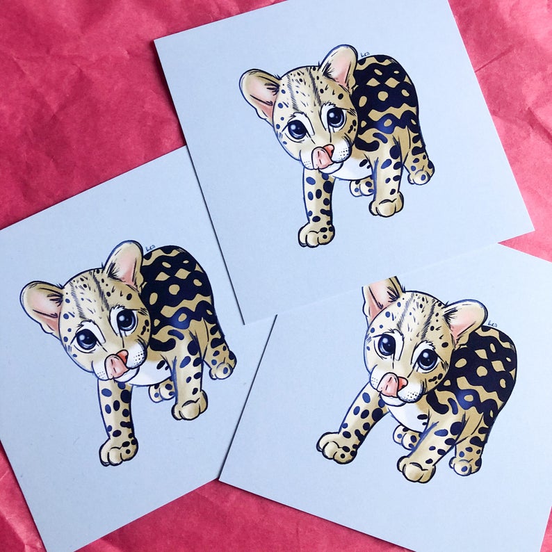 Baby Ocelot Art Print