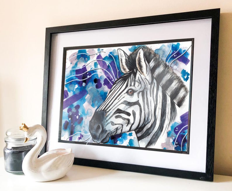 Zebra Art Print