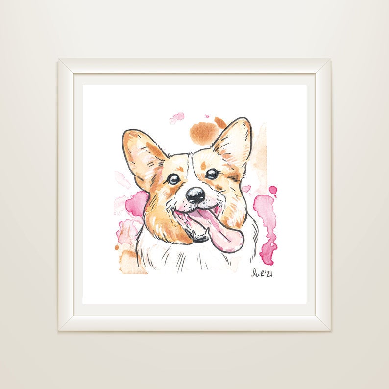 Corgi Mini Print