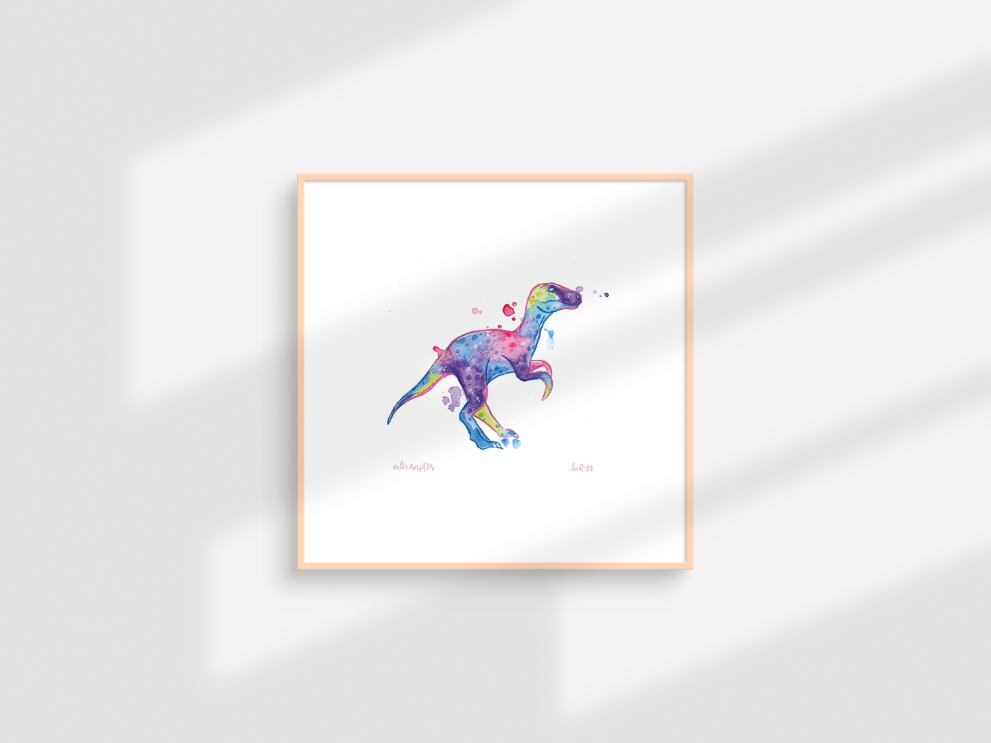 Velociraptor (Raptor) Watercolour Art Print