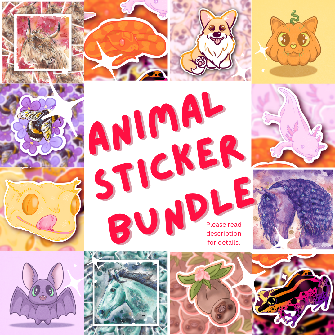 Animal Kit Sticker 25pc Animal Sticker Pack – Mairi Makes