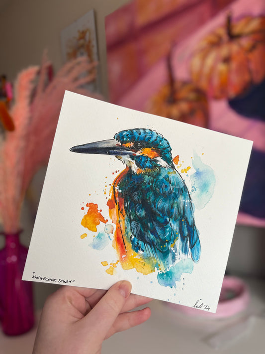 Kingfisher Watercolour Study