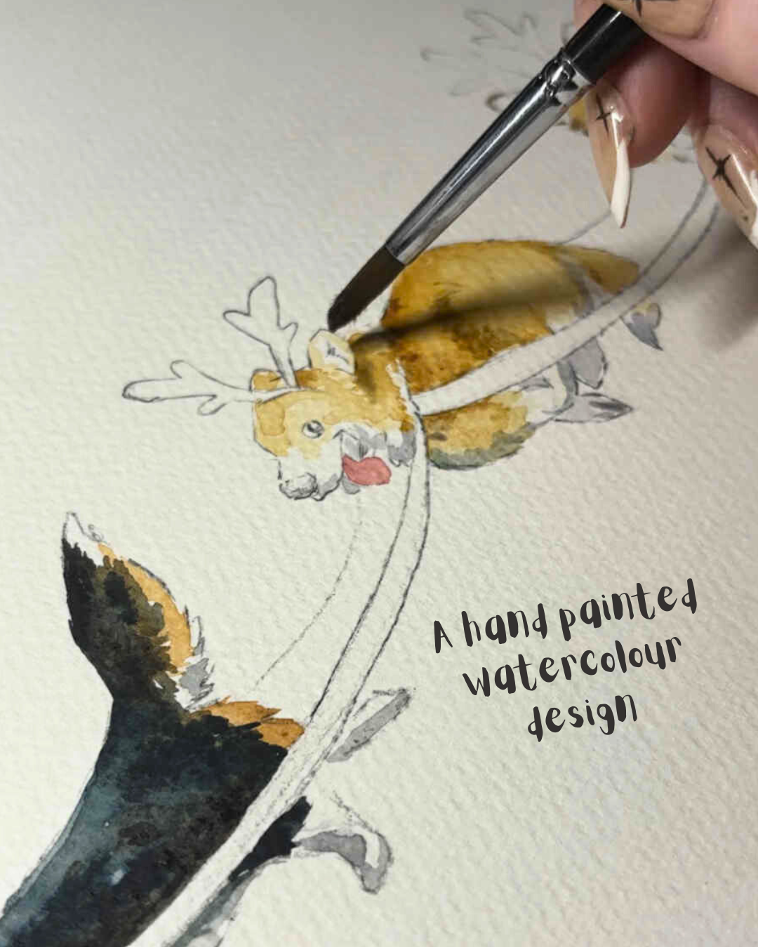 Corgi Sleigh Dogs Christmas Card - A5