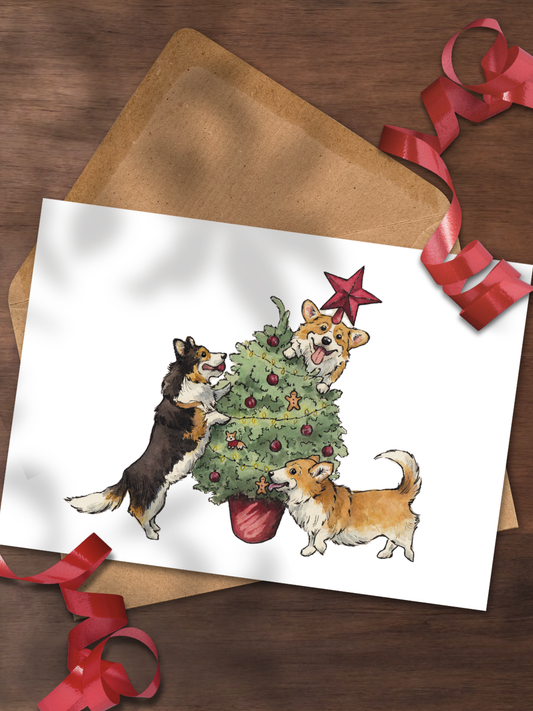 Corgi Christmas Tree - Christmas Card - 5x7” (Pre-Order)