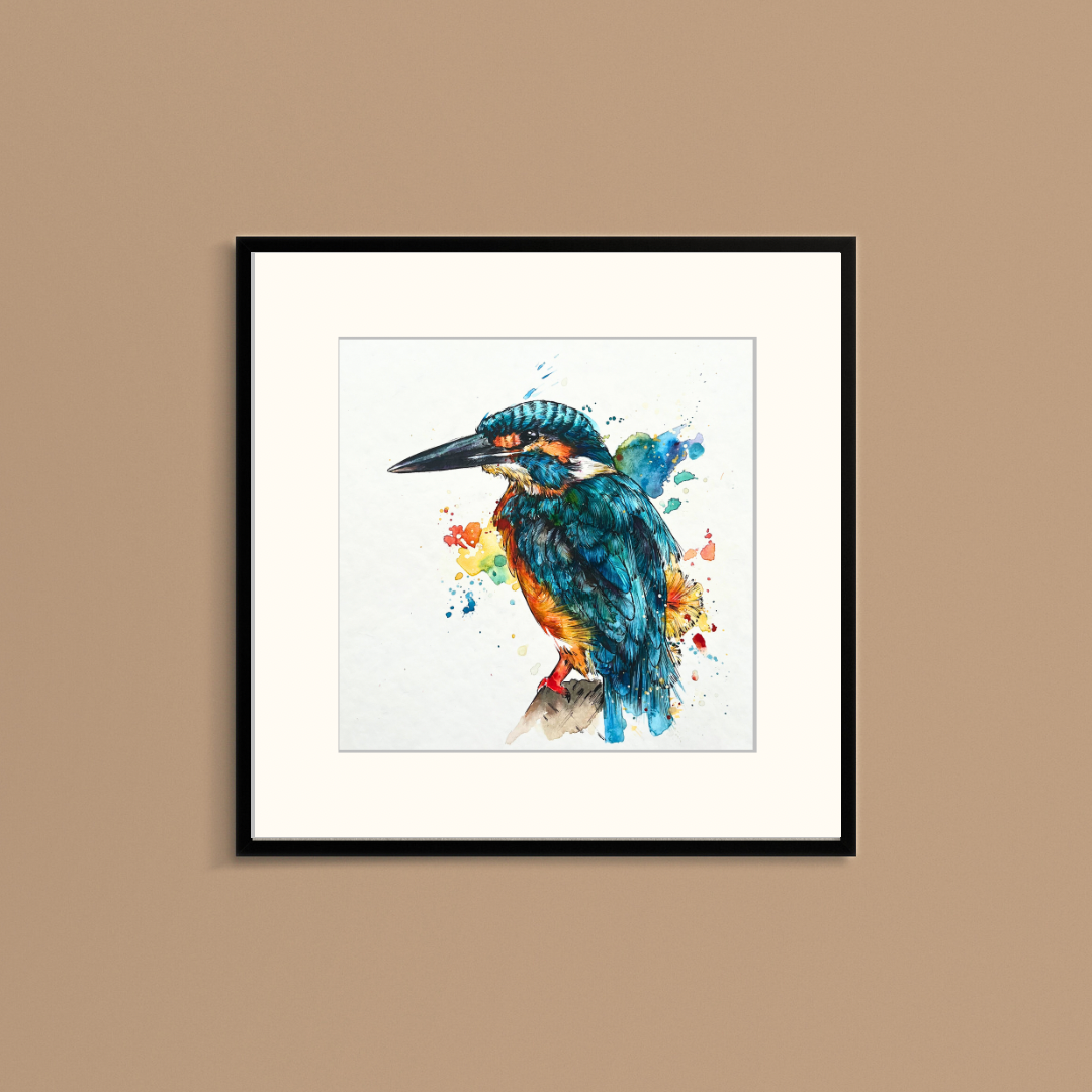 Kingfisher Watercolour and Ink Painting