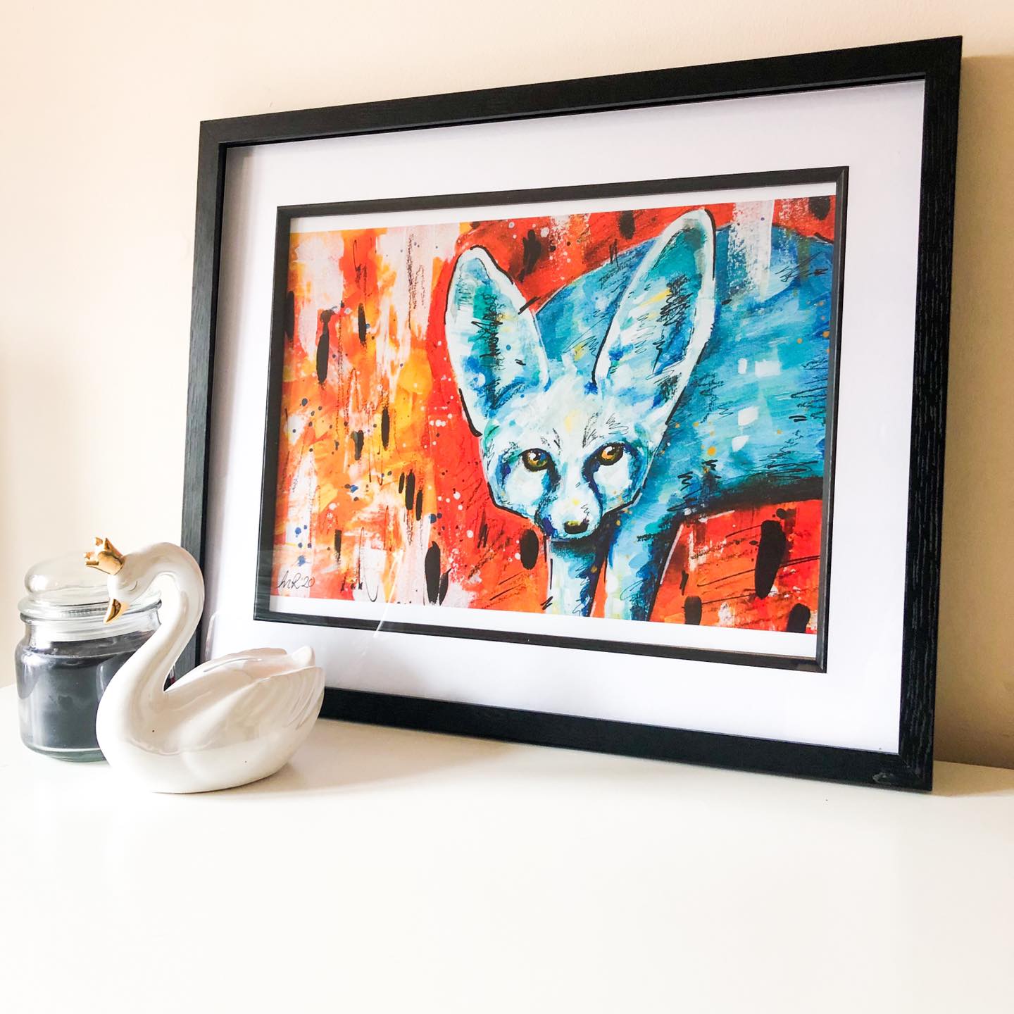 Fennec Fox Abstract Art Print