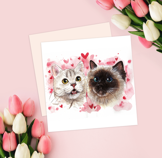 Kittens Greetings Card (Perfect for Valentine's Day!)