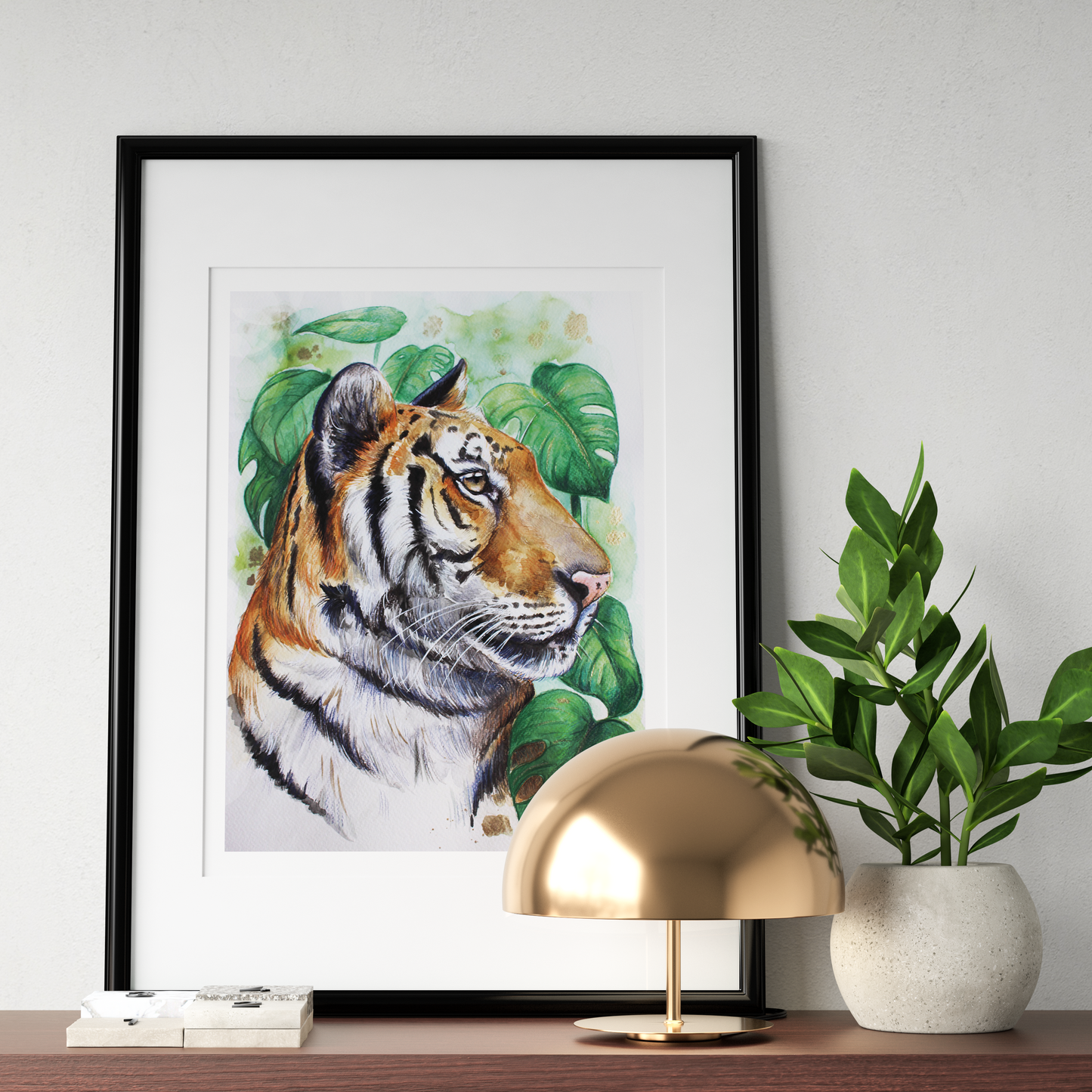 Monstera Tiger Art Print