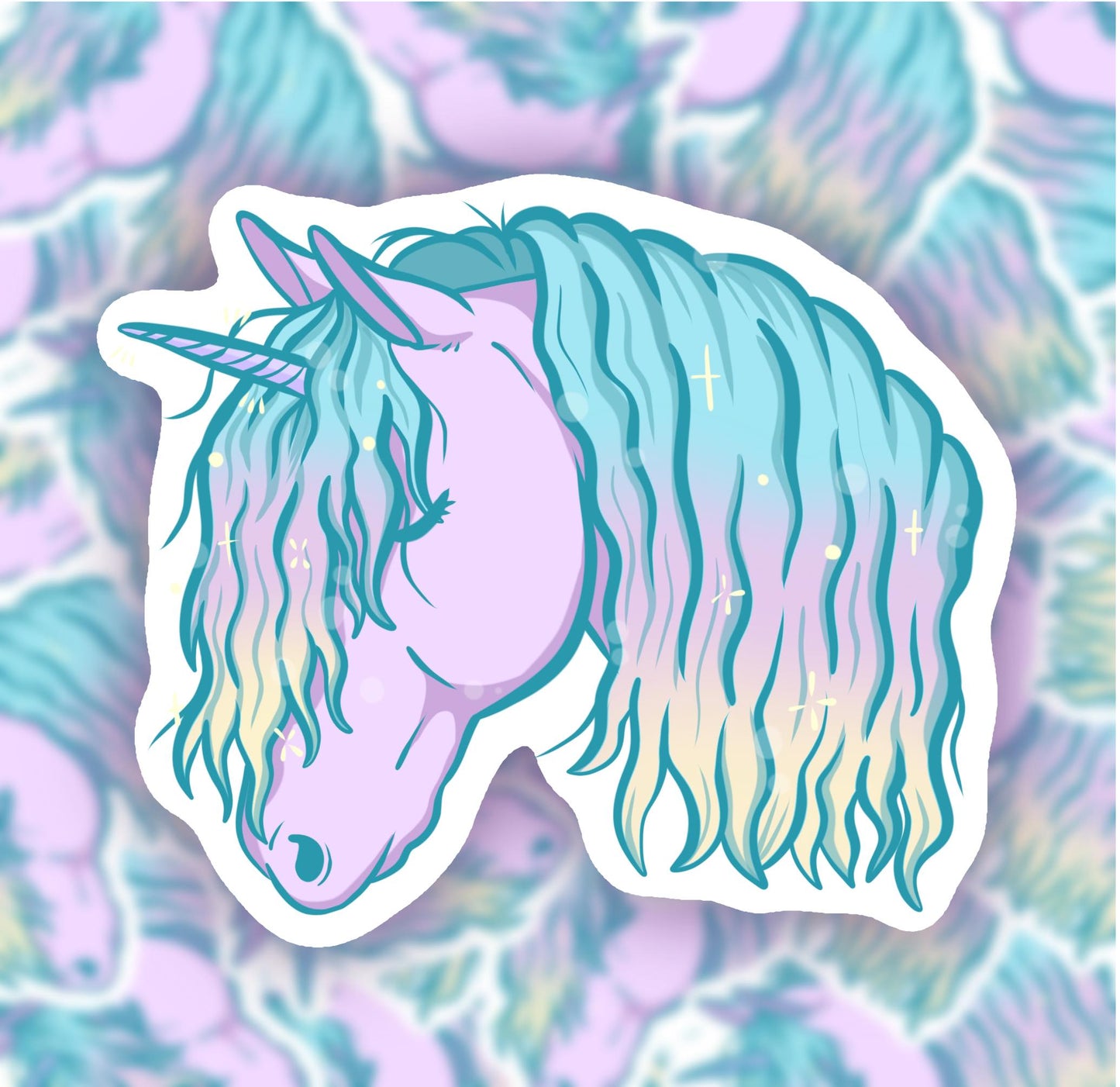 Pastel Rainbow Unicorn Sticker
