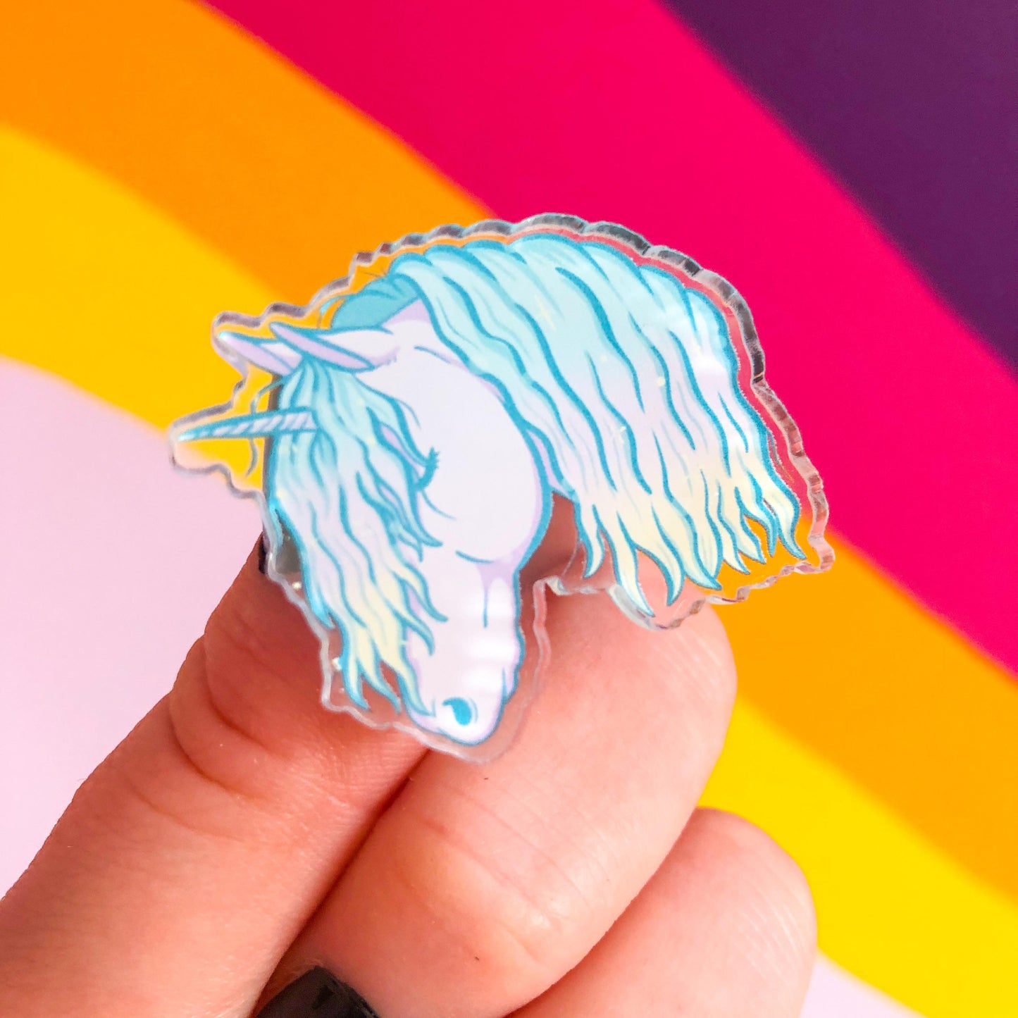Unicorn Pastel Rainbow Pin Badge