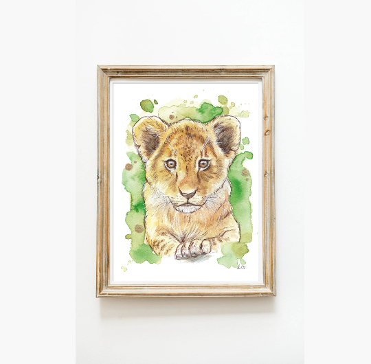 Lion Cub Art Print