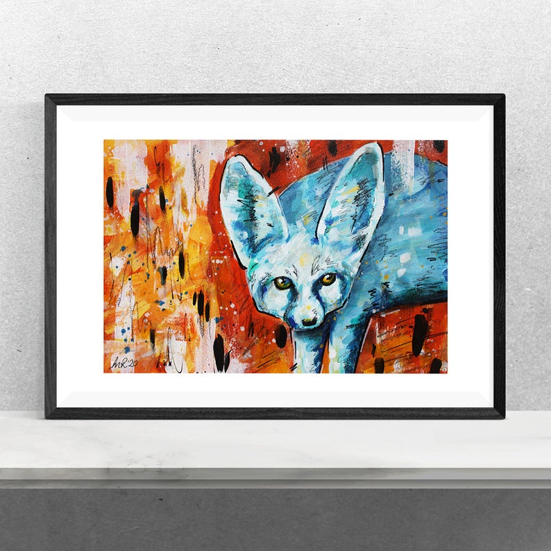 Fennec Fox Abstract Painting