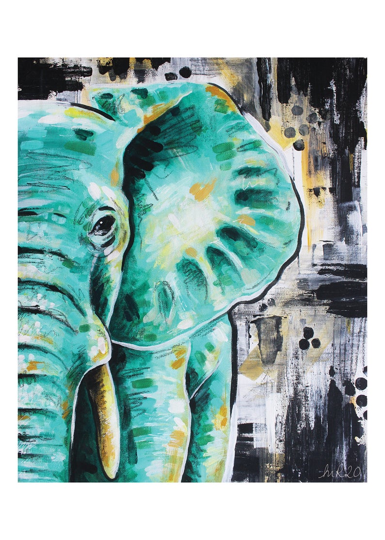 Elephant Abstract Art Print
