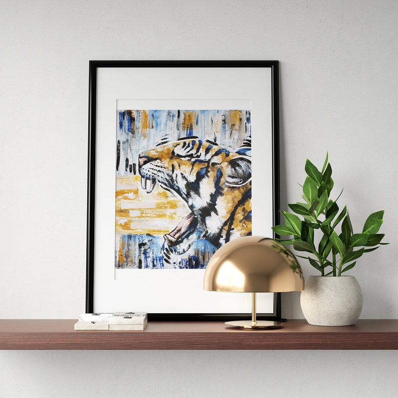 Tiger Abstract Art Print