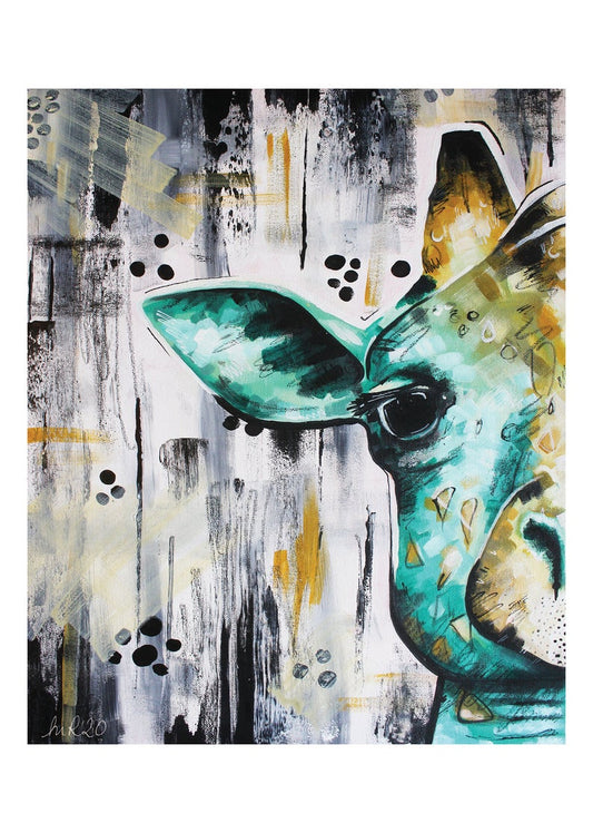 Giraffe Abstract Art Print