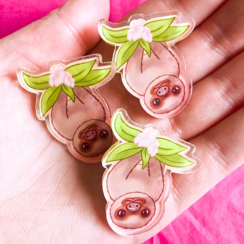 Sloth Pin Badge