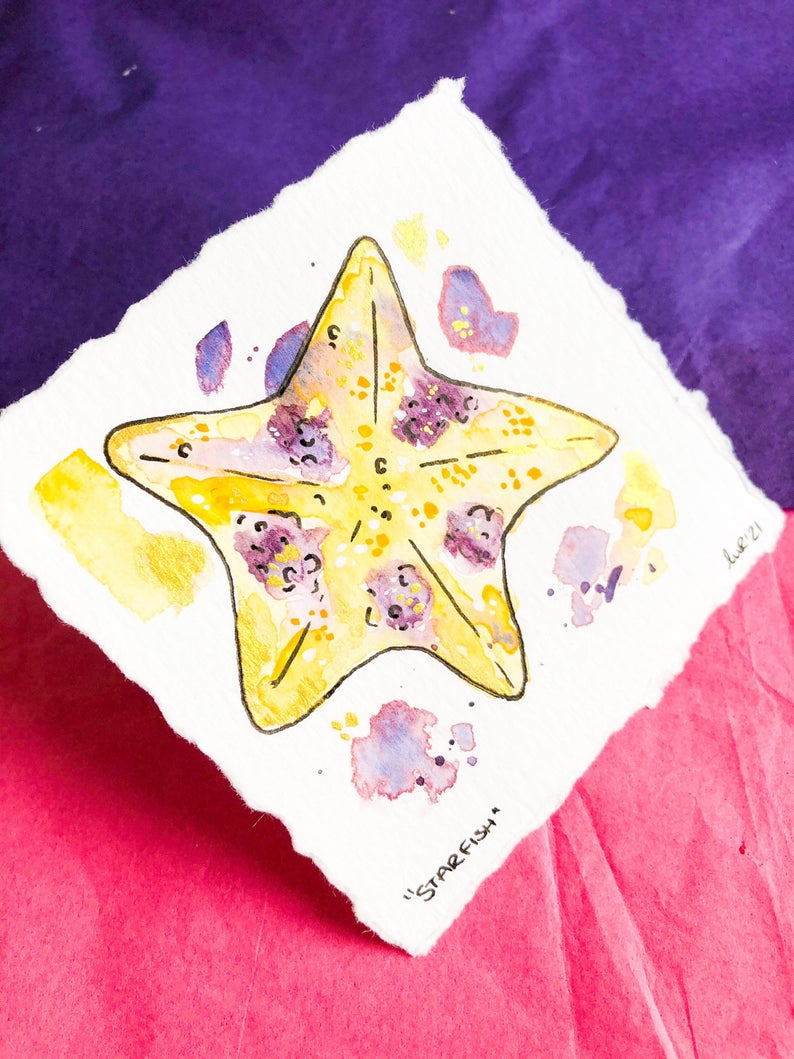 Starfish Watercolour Painting