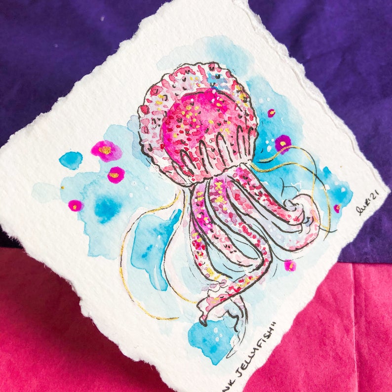 Jellyfish Watercolour Painting