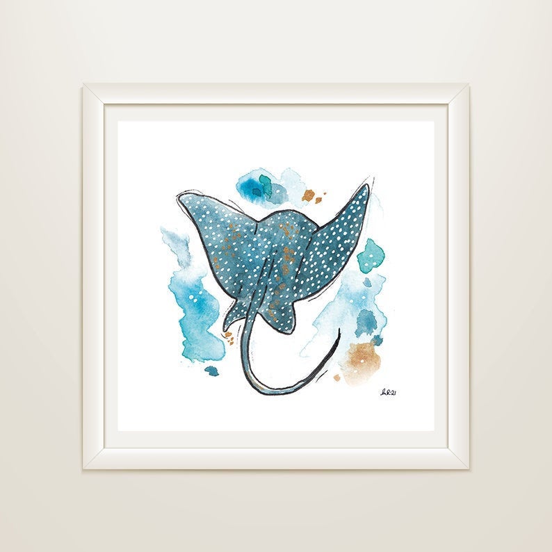 Manta Ray Mini Print