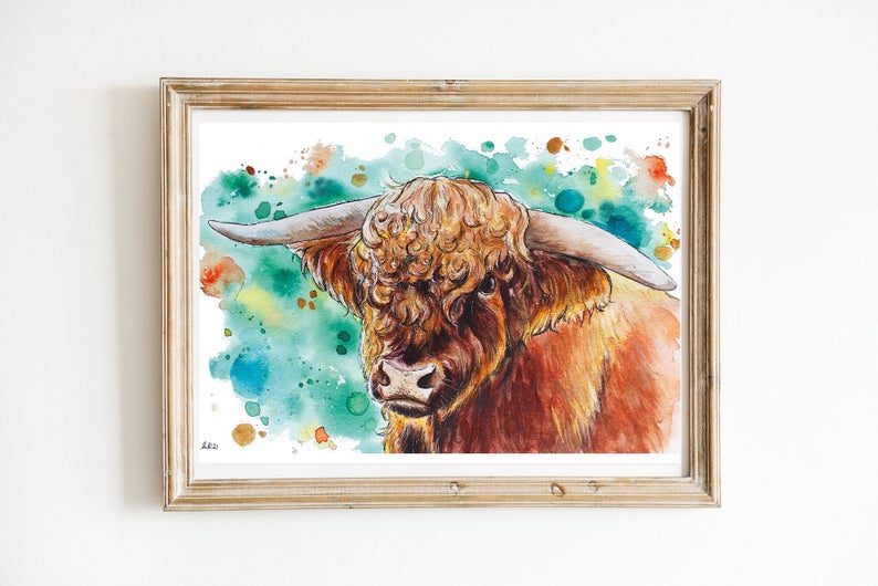 Highland Cow Art Print (FERN)